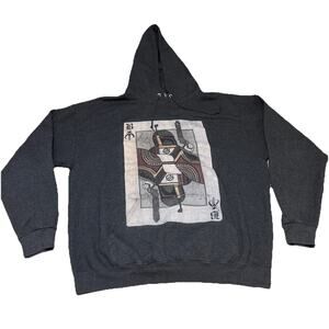 Star Wars Graphic Long Sleeve Hoodie Pullover Sweatshirt XL Gray/Blk EUC #1057